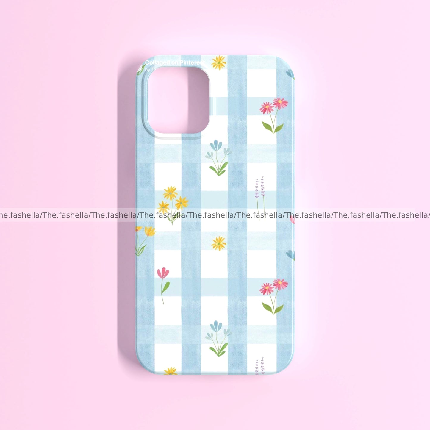Blue Garden Gingham Phone Case