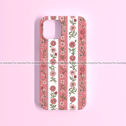 Vintage Blossom Stripes Phone Case