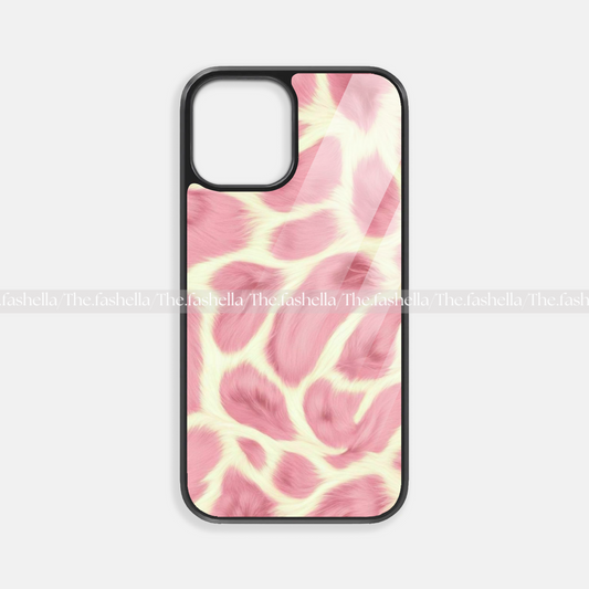 Pink Giraffe Premium Glossy Fur Phone Case