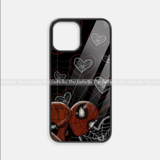 Midnight Web Hearts Premium Glossy Phone Cover