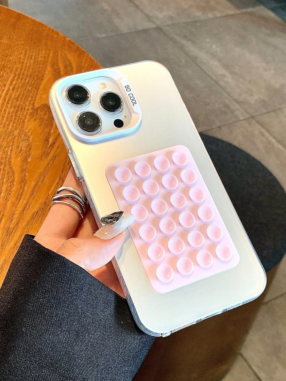 Baby Pink Suction Phone Holder
