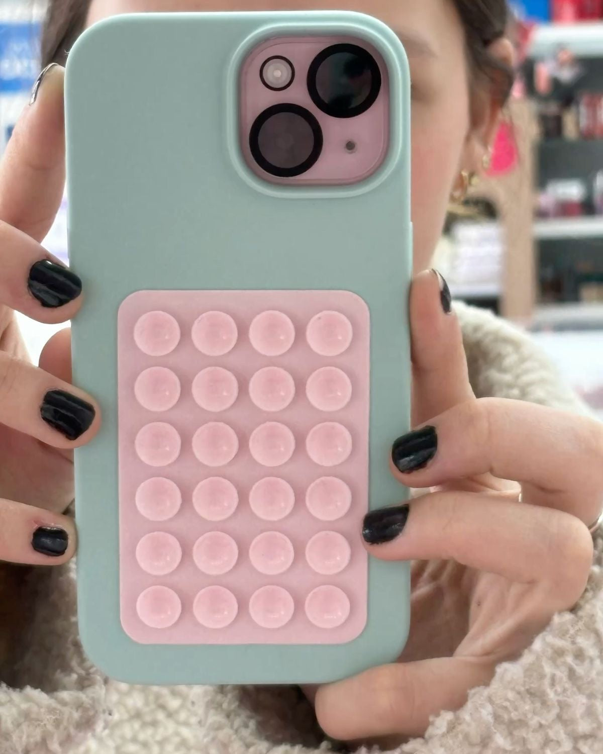 Baby Pink Suction Phone Holder