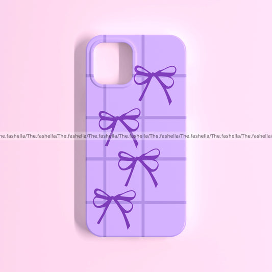 Pretty lavender aesthetic bows case