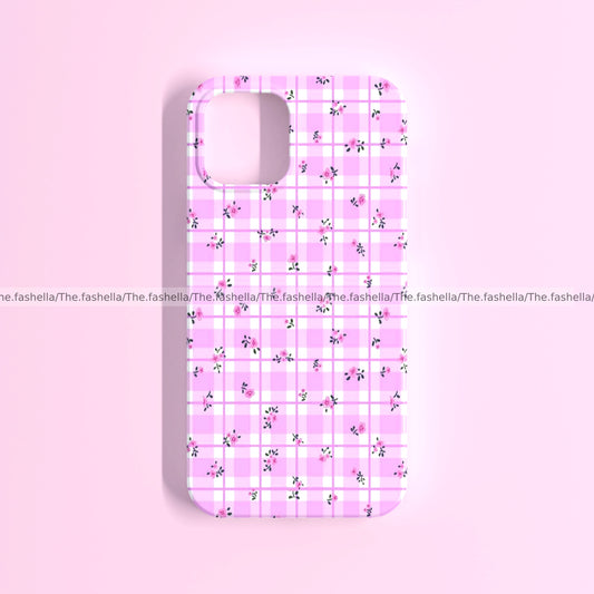 Cherry Blossom Check Phone Case