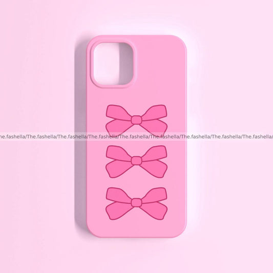 Three aesthetic pink bows case