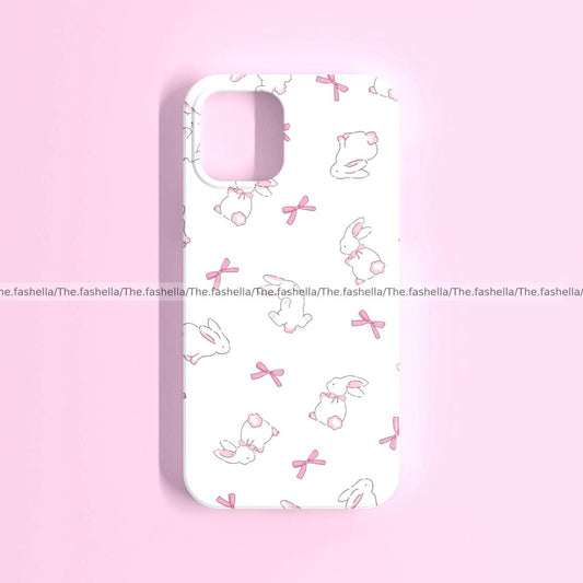 bunny pink and bows pink case