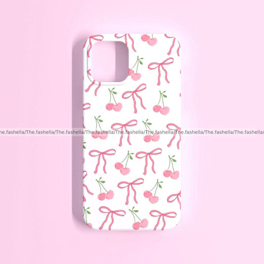 Bow and cherry pink case