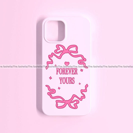 Forever yours pink bow aesthetic case