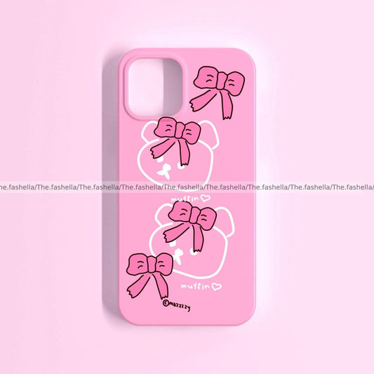 Cute pink bow aesthetic case