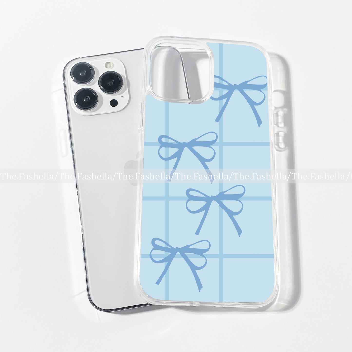 Prettiest clear bow blue case