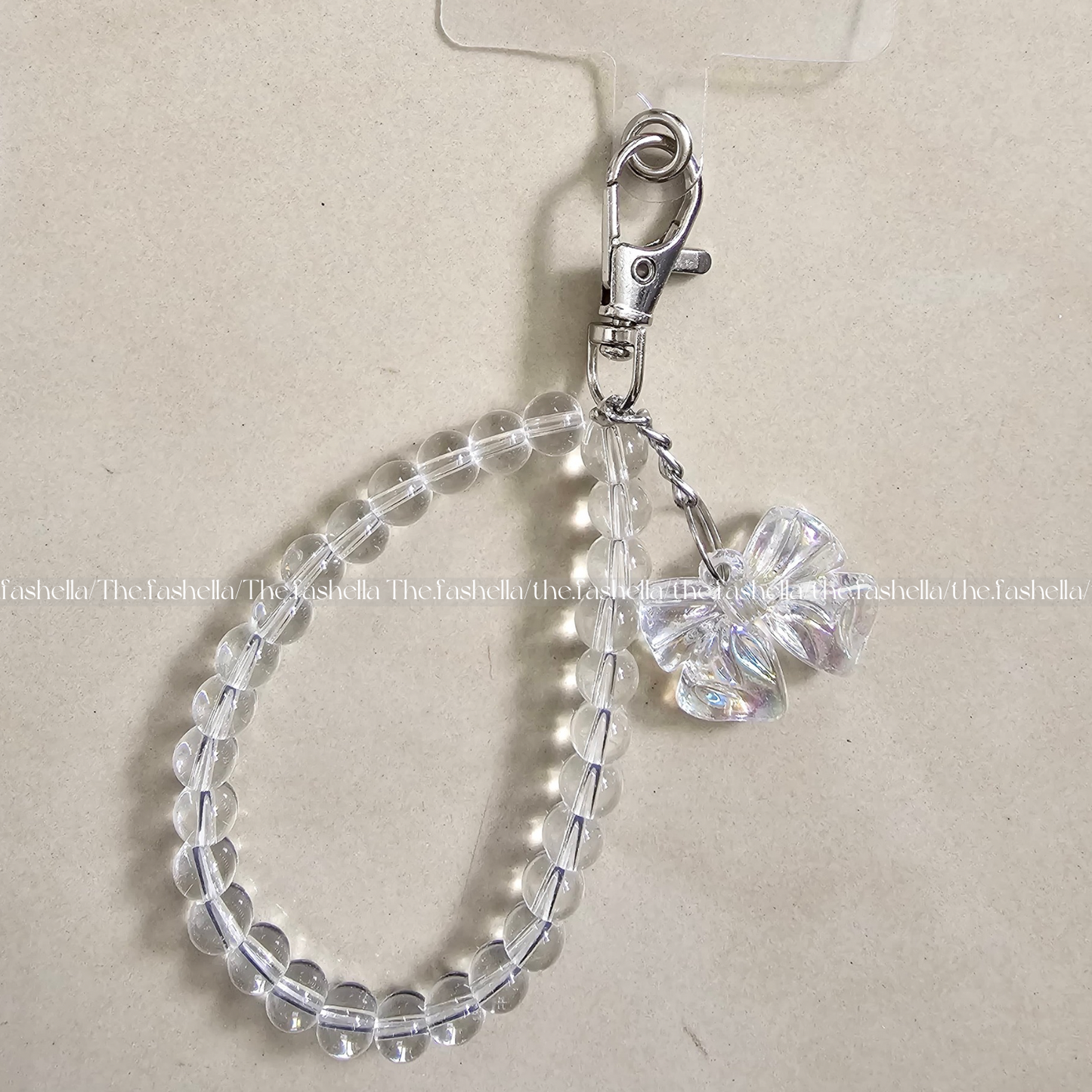 Aesthetic hook bow charm with transparent holder