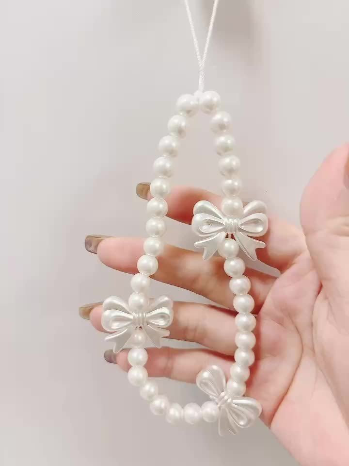 Aesthetic bow pretty white charm