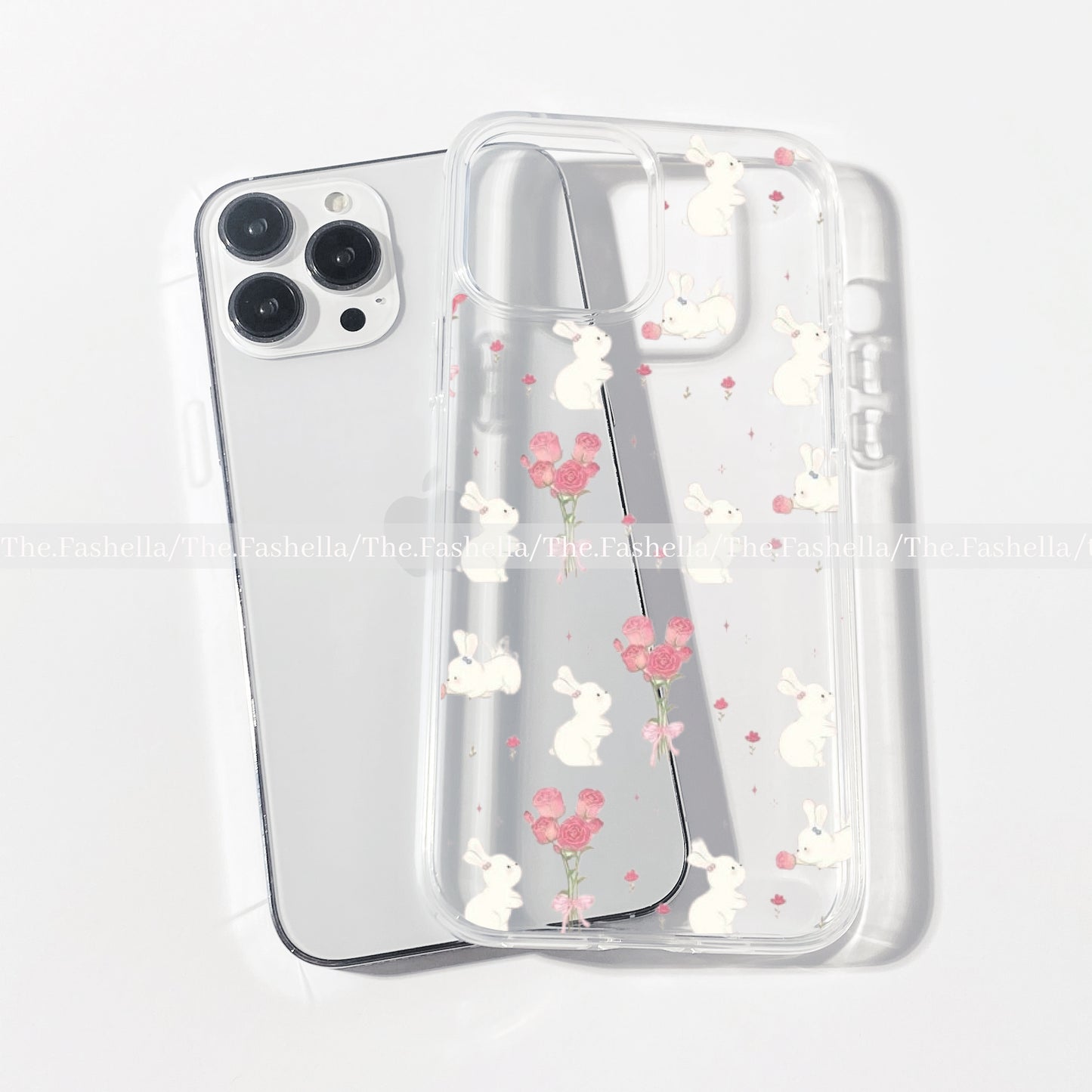 Aesthetic bunny cute clear case