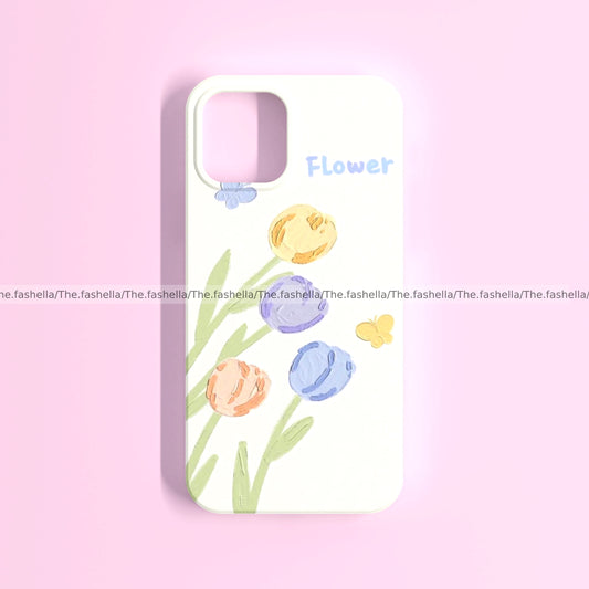 Aesthetic flower colourful case