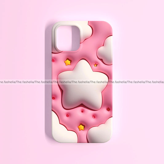 Cutest pink star aesthetic case