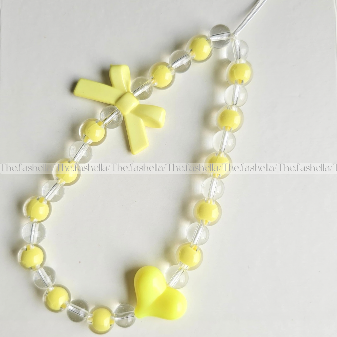 Aesthetic yellow bow charm