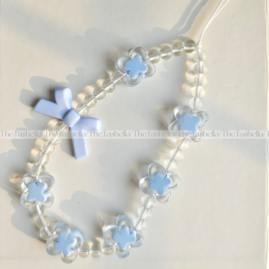 Aesthetic bow & butterfly blue charm