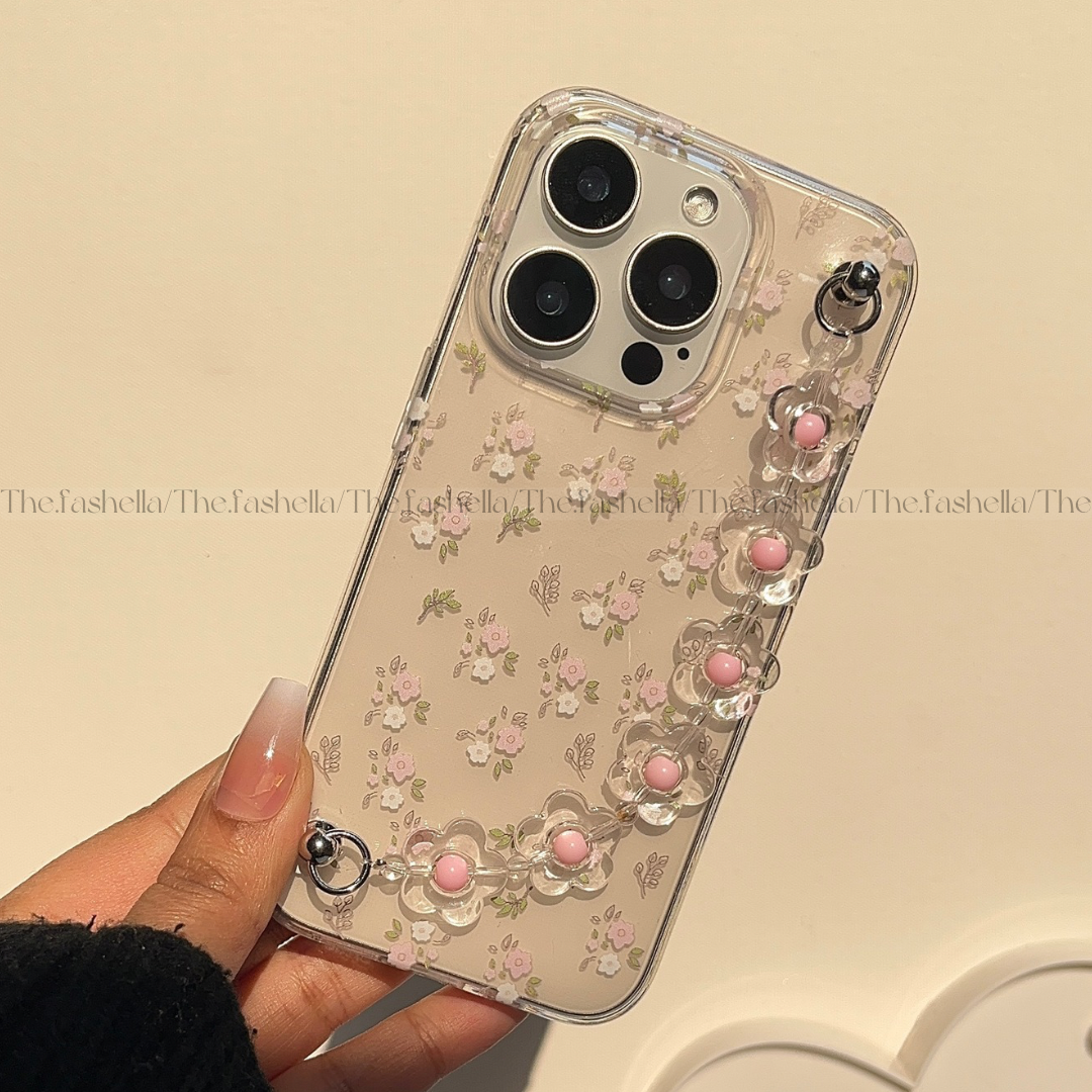 Pretty pink flower chain Phone case