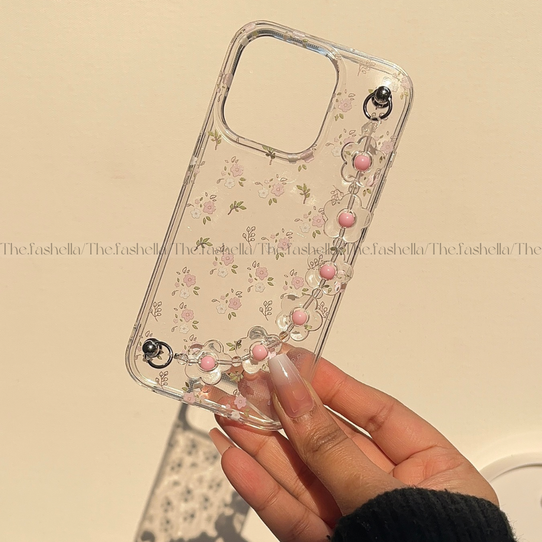Pretty pink flower chain Phone case