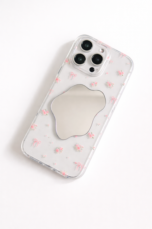 Blush Rosette Mirror Phone Case