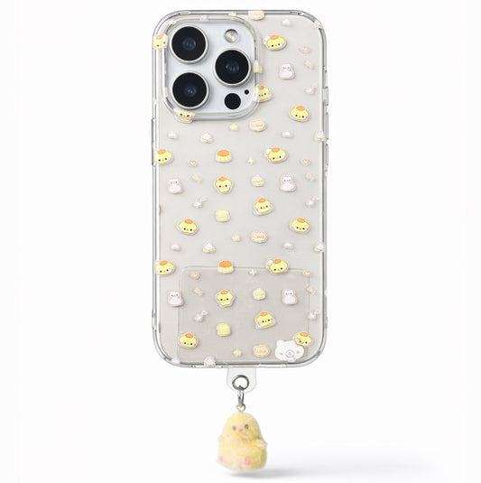 Custard Cutie Chick Phone Case With Hanging Toy