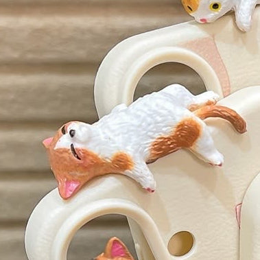 Cute Lying Kitty Phone Topper With Glue