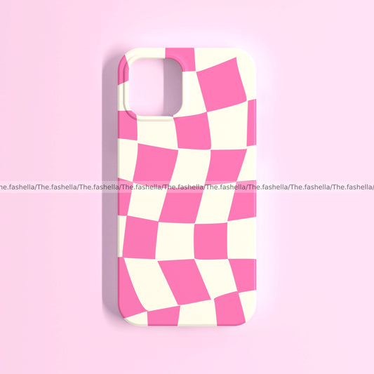 Aesthetic pink zig zag case