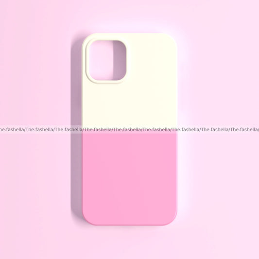 Half and half pink & beige case