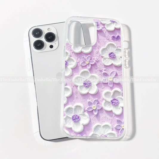 Purple floral pretty casw