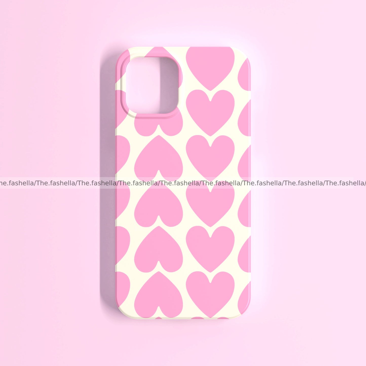 Beige & pink Pinteresty heart case