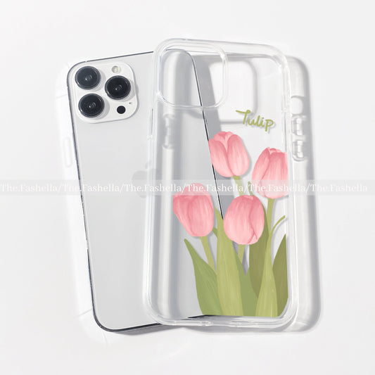 Pink tulip aesthetic case