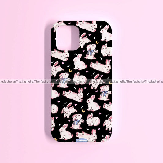 Cute bunnies black case