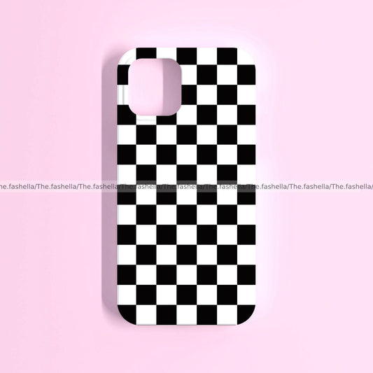 Black & white checks case