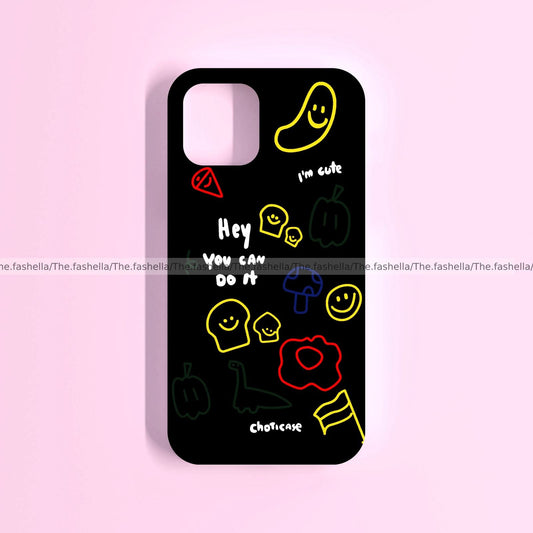 Cute doodle black  case