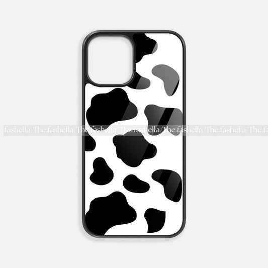 Cute bow print blackpremium glossy phone case
