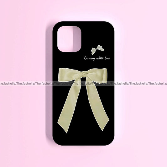 Cute & minimal bow black case