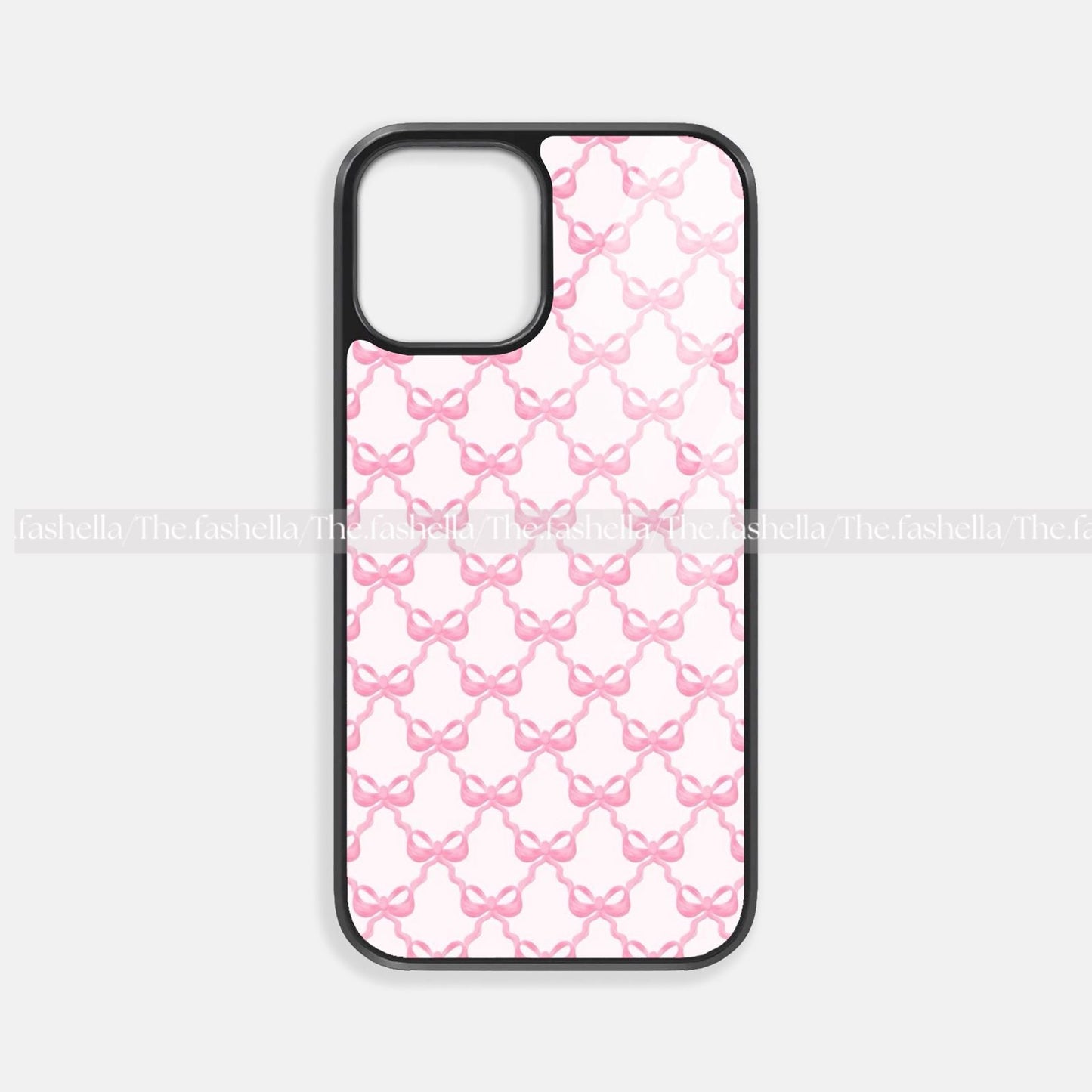 Aesthetic Pink bow glass case