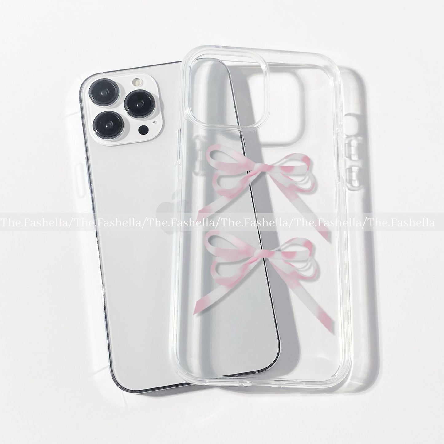 Cute 2 bows clear case