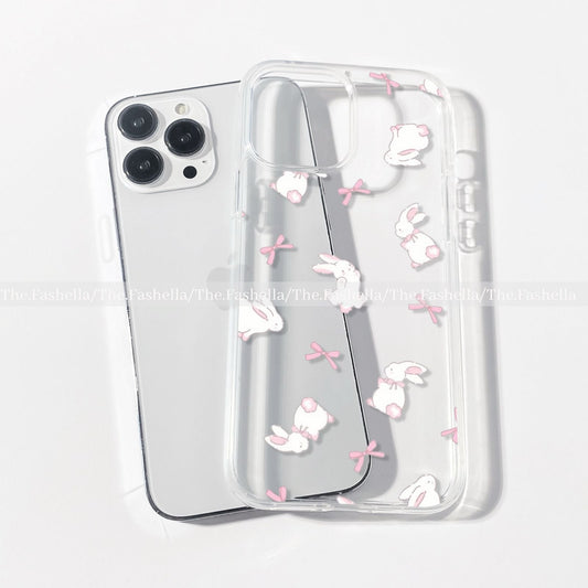 Pretty bunnies & bow clear case