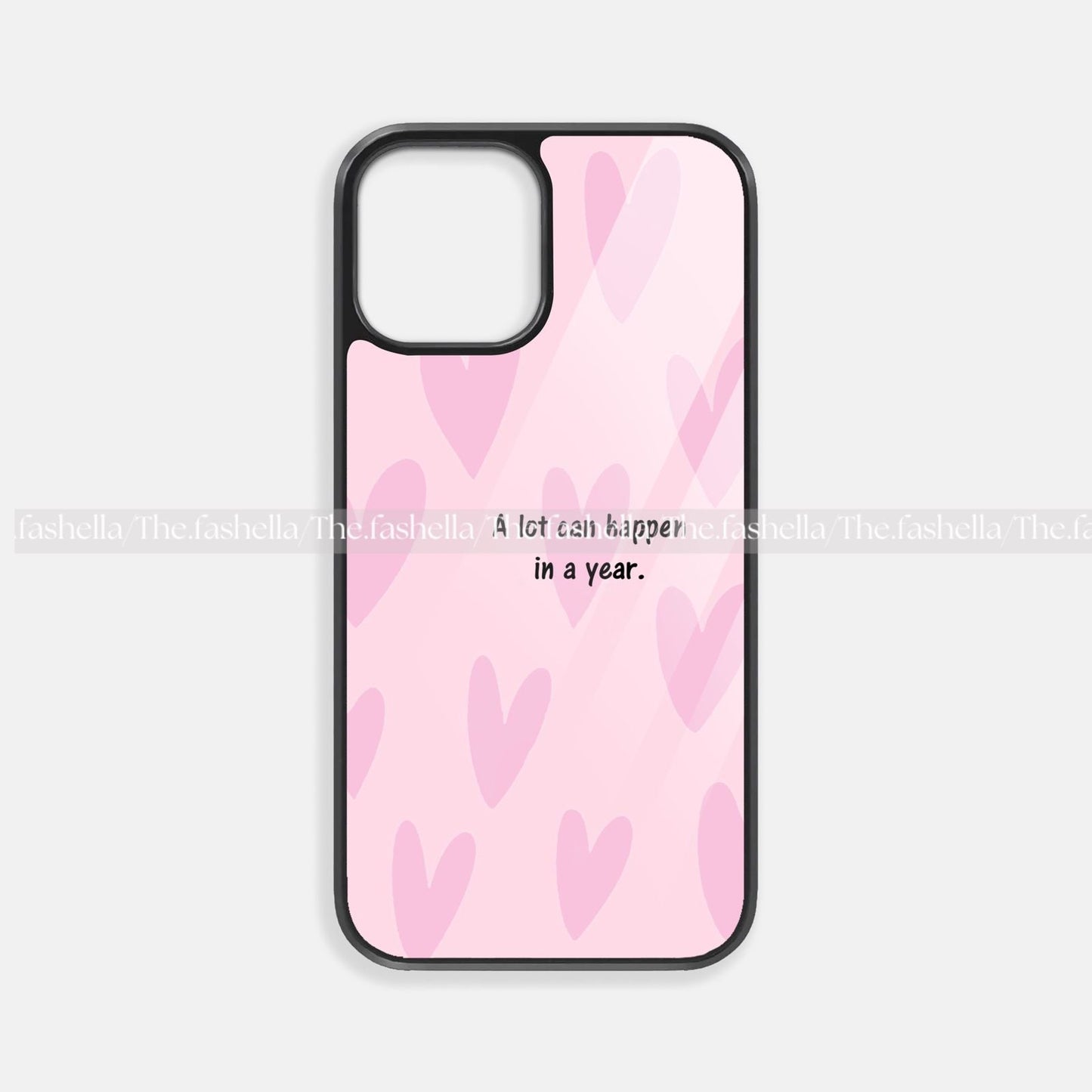 A lot can happen in a year aesthetic pink  premium glossy phone case