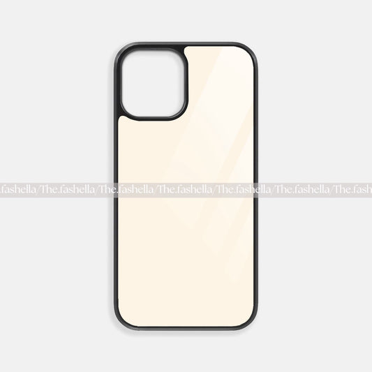 Solid beige cute  premium glossy phone case