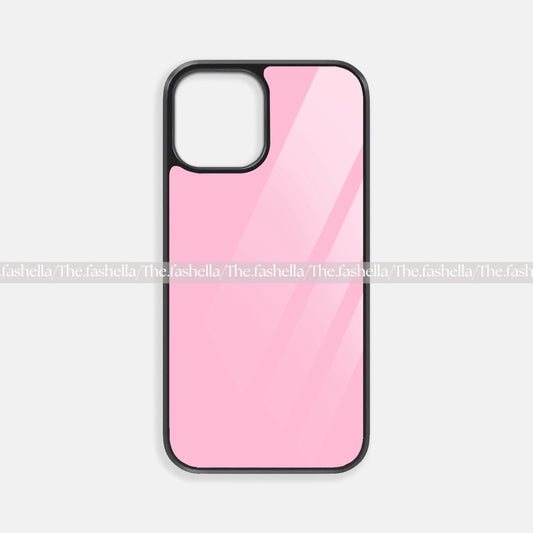 Solid pink pretty glass case