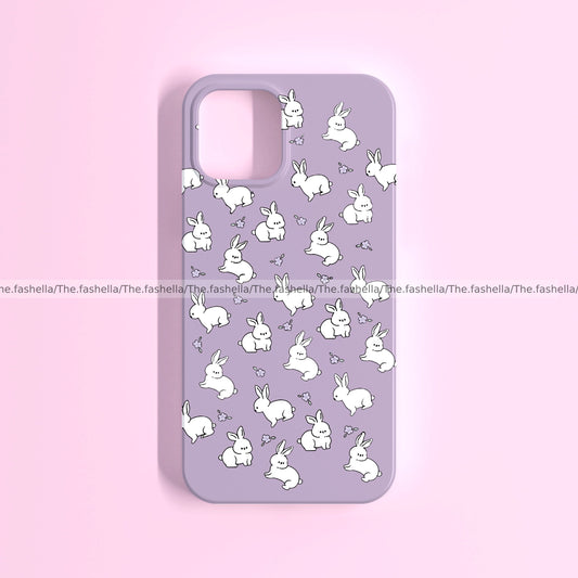 Purple aesthetic bunny case