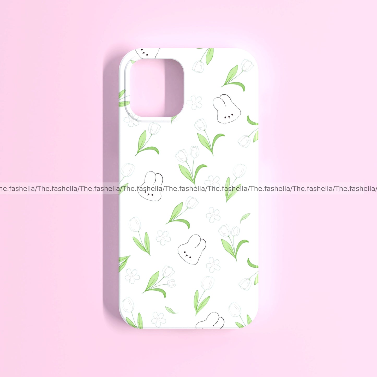 Aesthetic bunny and leaves case