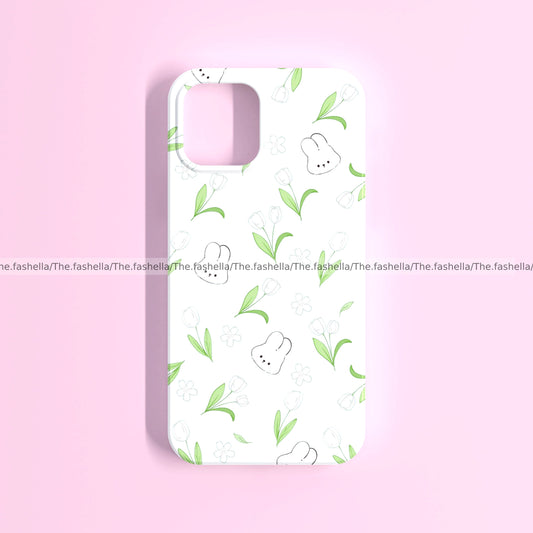 Aesthetic bunny and leaves case