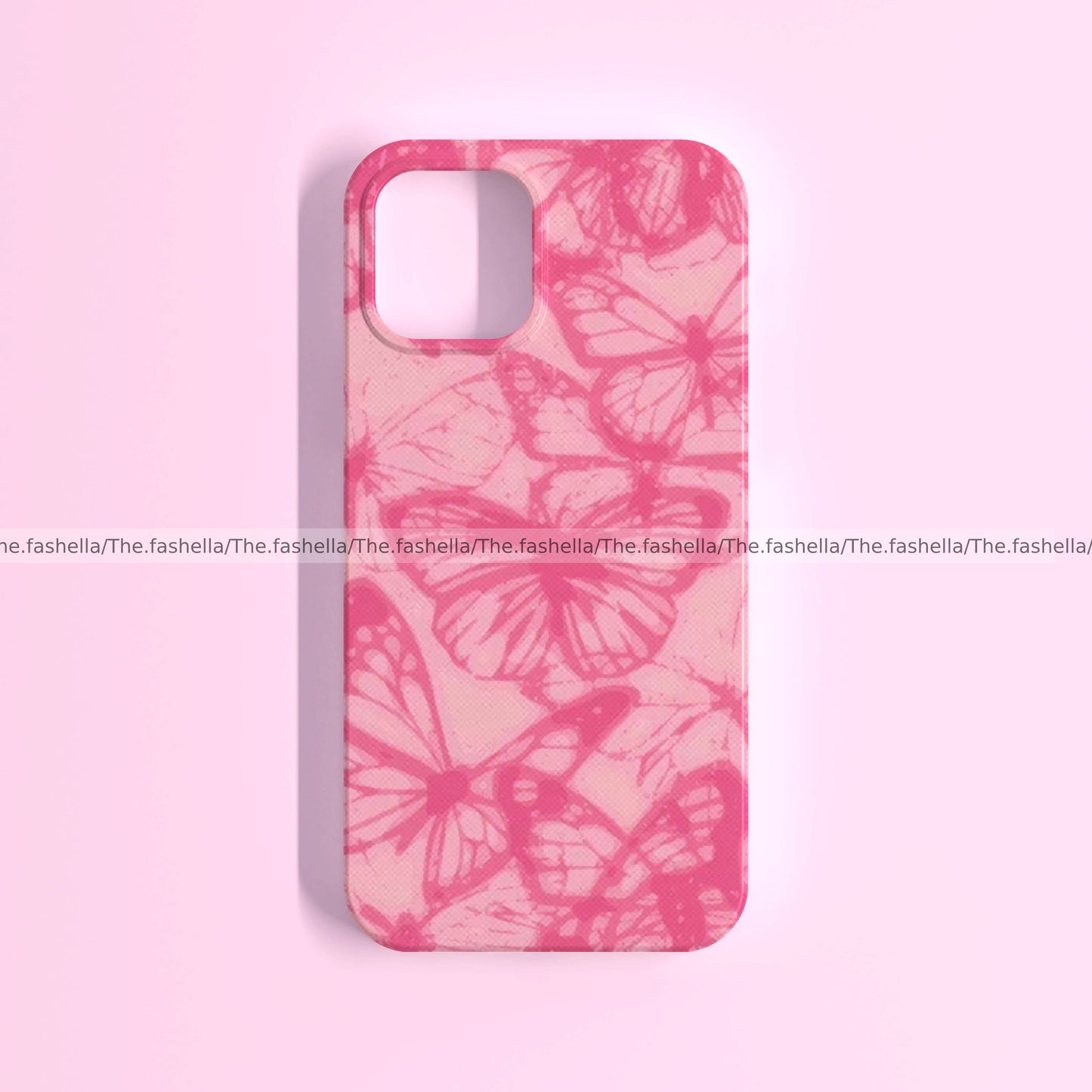 Aesthetic butterfly pink case