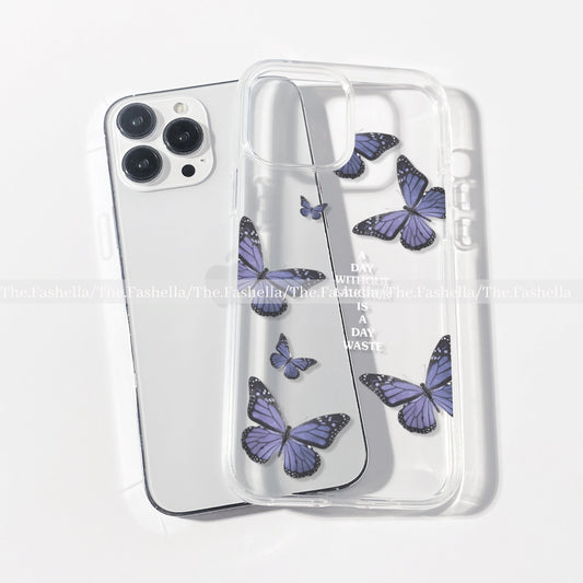 Lavender pretty butterfly case