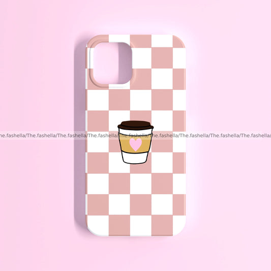 Aesthetic coffee pink case