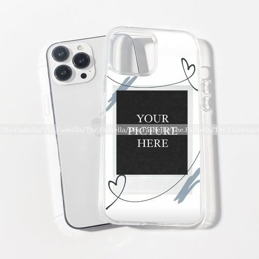 minimal customised picture transparent case