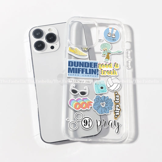 Blue aesthetic sticker case